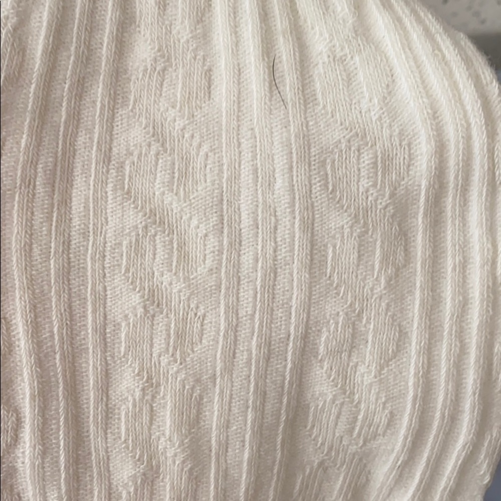 Off white cable knit tights